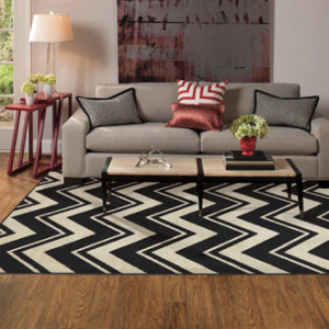 Lascala Chevron Stripe Nylon Rug, Walmart