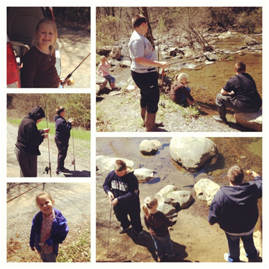 family vacation, trout fishing, spring break, staycation, North Ga Mountains