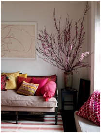 cherry blossoms, branches, plums, pinks, decor, mohawk home
