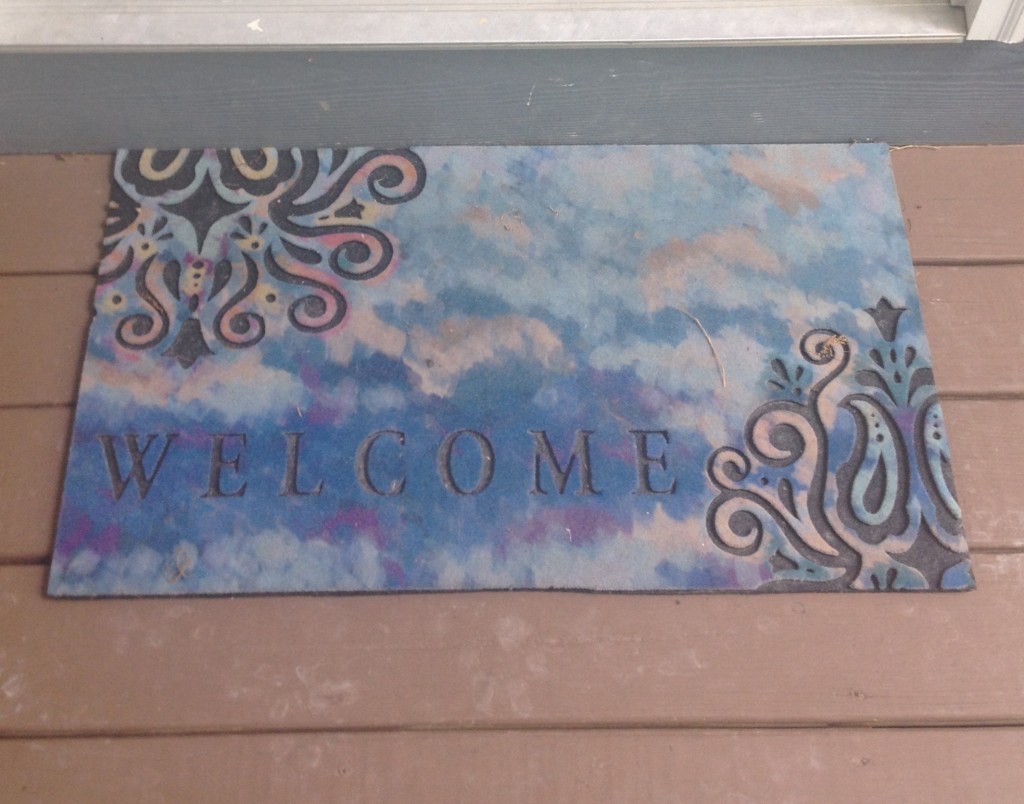ikat doormat, bright doormat, watercolor doormat, mohawk doormat, amazon doormat