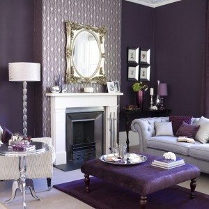 Purple living room, Wall color, Purple Furniture, Design Ideas, trends, Brights, Tone on Tone
