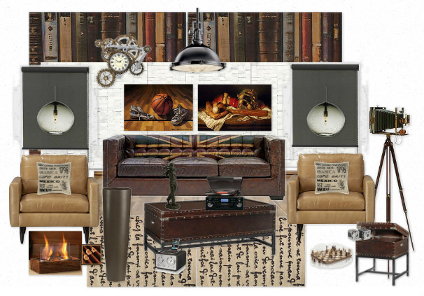 Mohawk Homecapes - Man Cave decor - design mood board - masculine inspiration