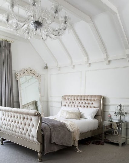 Home Decor, Bedroom Decorating, Silver, White, Mirror, Gray, Grey