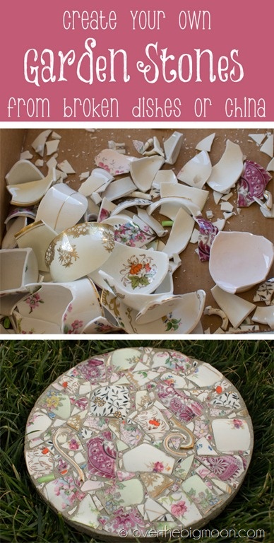 Upcycling balcony garden.Upcycle decore, recycle decor, repurpose, thrift store finds, decore makeover, upcycle broken dishes, vintage china
