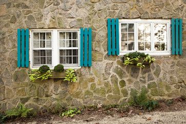 Teal Decor, Teal Design Ideas, Teal shutters, How to Pair Teal, Teal Home Exterior 