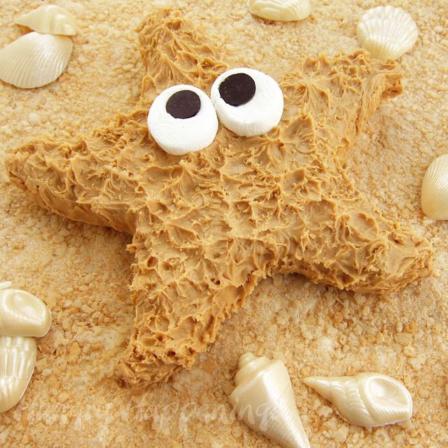 Labor Day, Holiday recipe, Pinterest Inspiration, Dessert, Peanut butter Starfish cake