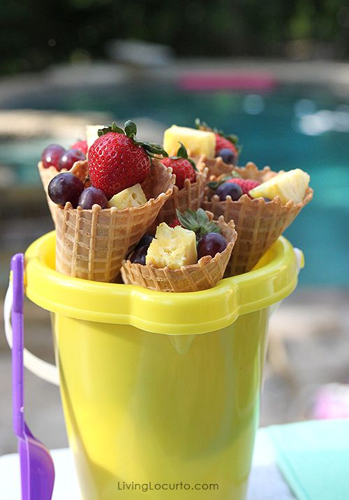 Labor Day, Holiday recipe, Pinterest Inspiration, Dessert, fruit waffle cones