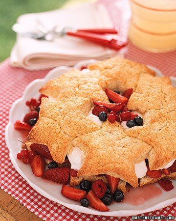 Labor Day, Holiday recipe, Pinterest Inspiration, Dessert, Star spangled shortcake