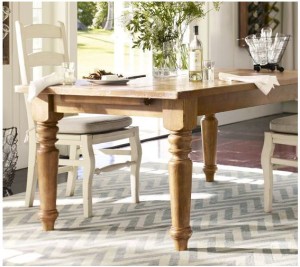pottery barn, table, rustic, 