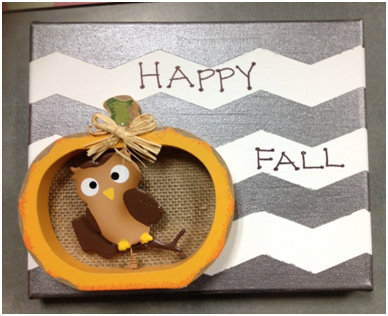 FrogTape, DIY Wall Art, Fall art, how-to, tutorial, chevron, owl art