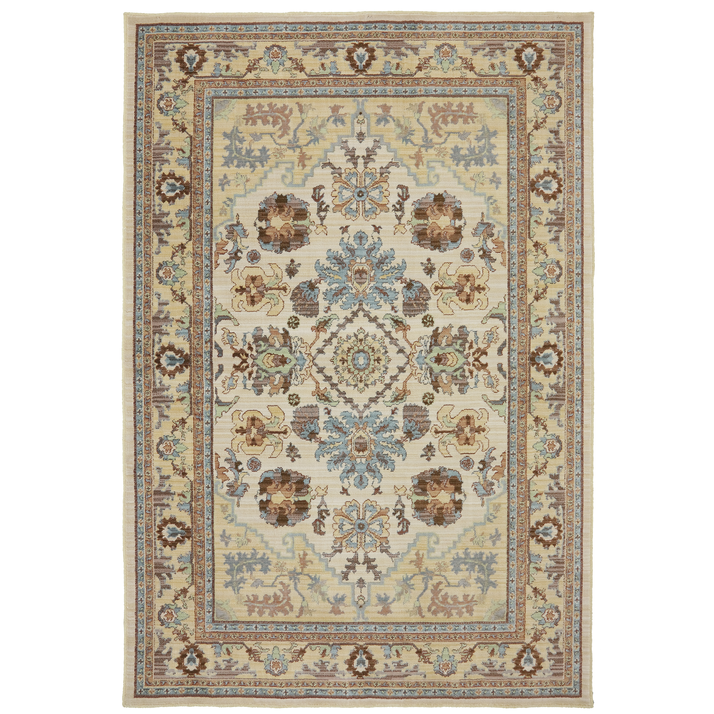 Serenity St Patrick Cashmere by American Rug Craftsmen, traditional rug, dining room rug, american made rug, blue traditional rug, blue and gold traditional rug