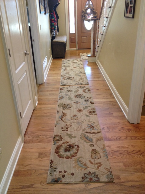 hallway rug, rug with pets, rug good with pets, pet friendly rugs, american rug craftsmen rug, sol star rug, sol star butter pecan