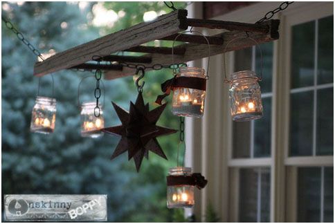 great outdoor lighting, great lighting for Daylight savings, DIY outdoor lights, Pottery Barn Inspired Lantern Hanger,  DIY tutorial