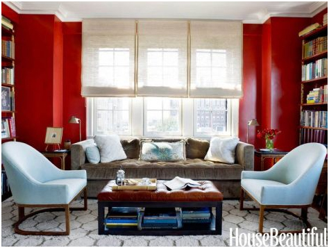 House Beautiful, Reds, Color Showcase, Bold Color, Red Decor