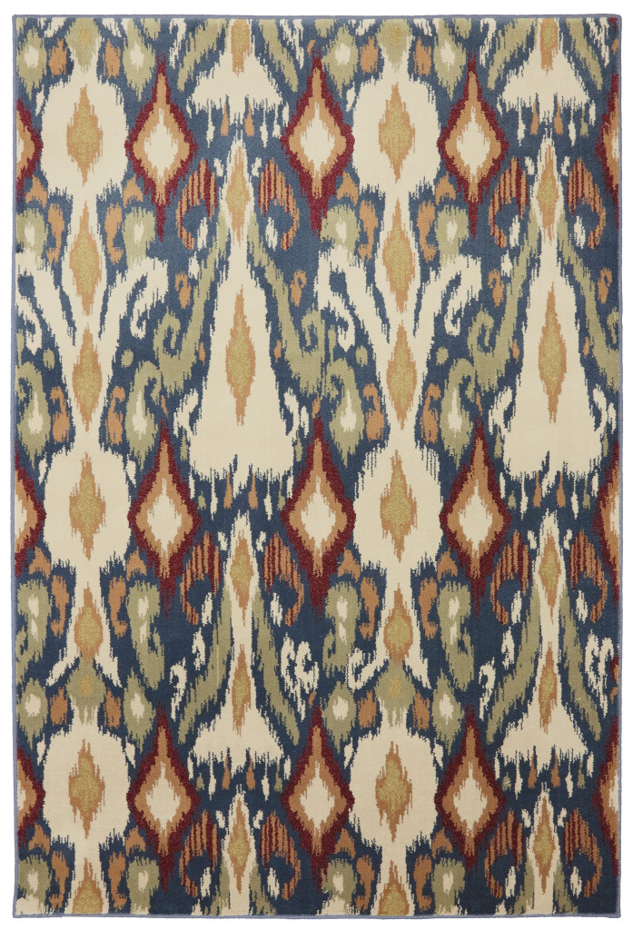 Eastmin rug, American rug craftsmen, ikat rug, blue ikat rug, overstock rug