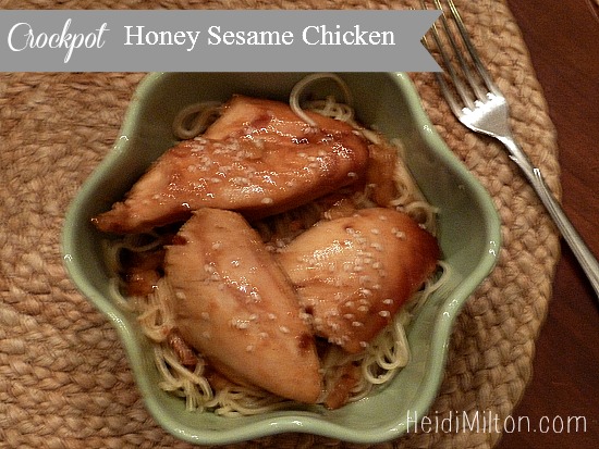 Crockpot Honey Sesame Chicken - slow cooker recipe - Mohawk Homescapes