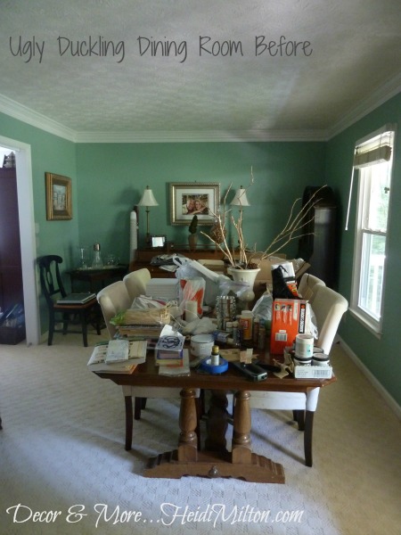Dining room before - Decore & More - design on a budget - before & after - dining room makeover - Mohawk Homescapes