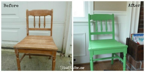 Green Chair - Furniture Redo - 5 Reasons Chalk paint - Easy DIY - Mohawk Homescapes