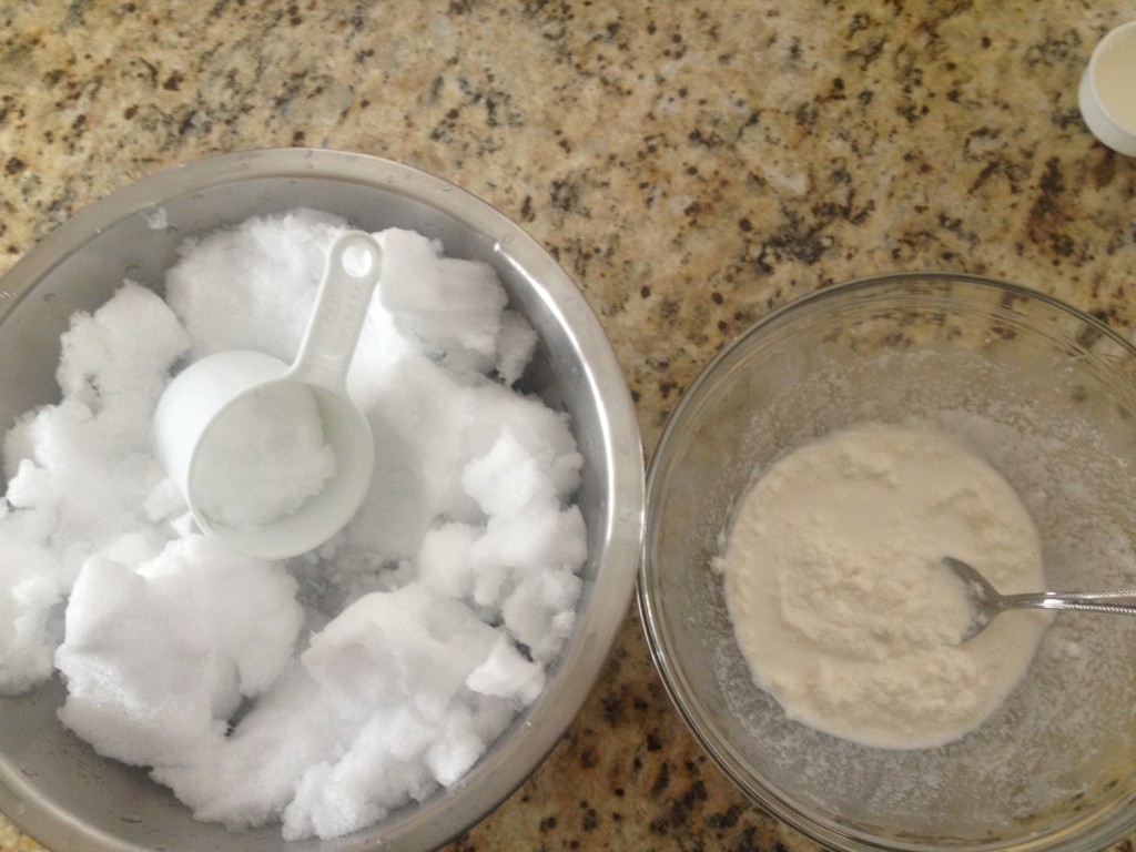 snow cream, easy snow day activity, snow ice cream, easy snow ice cream