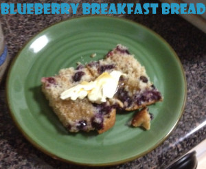 Blueberry Breakfast Bread with butter