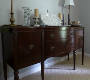 Nana's buffet - 5 Ways to use Antiques - Antique Accents - Heidi Milton - Mohawk Homescapes