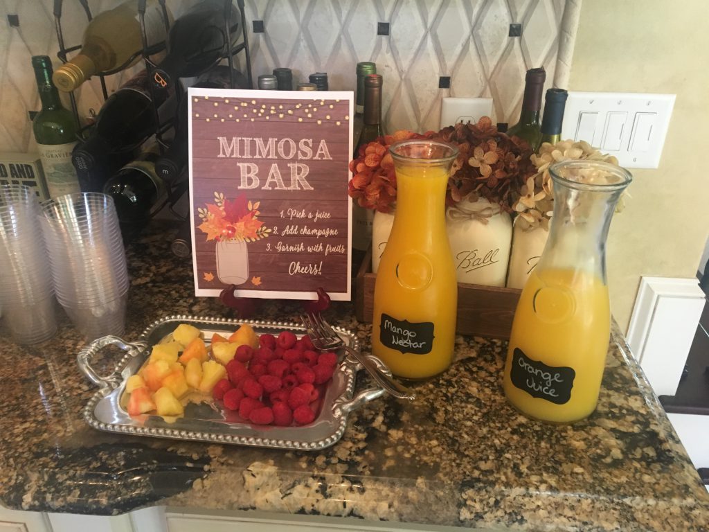Easter Brunch Recipes- Mohawk Homescapes- Simple DIY Mimosa Bar
