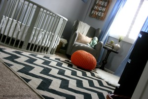 Eclectic Nursery - Mohawk Homescapes - American Rug Craftsmen - Panoramic Black Striped Herringbone Rug