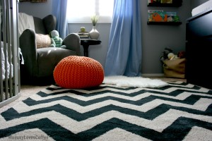 Eclectic Nursery - Mohawk Homescapes - American Rug Craftsmen - Panoramic Black Striped Herringbone Rug