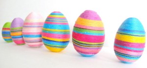 thread wrapped easter eggs - Easter Egg dying - DIY - Crafts - Mohawk Homescapes