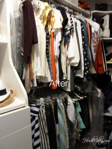 closet after - 3 tips to organize - organize closet - Mohawk Homescapes - Heidi Milton - how-to