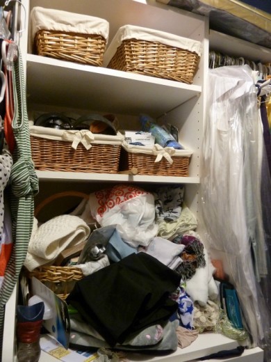 closet left before - 3 tips to organize - organize closet - Mohawk Homescapes - Heidi Milton - how-to