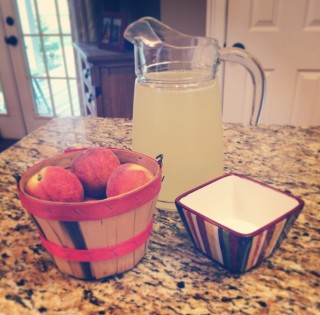 Roasted Georgia Peach Lemonade - Summer recipe - Mohawk Homescapes - Ingredients