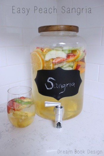 Food - Tailgate - Peach - Sangria - Drink - Home - Game - Day - Appetizer - Mohawk Homescapes - dreambookdesign.com
