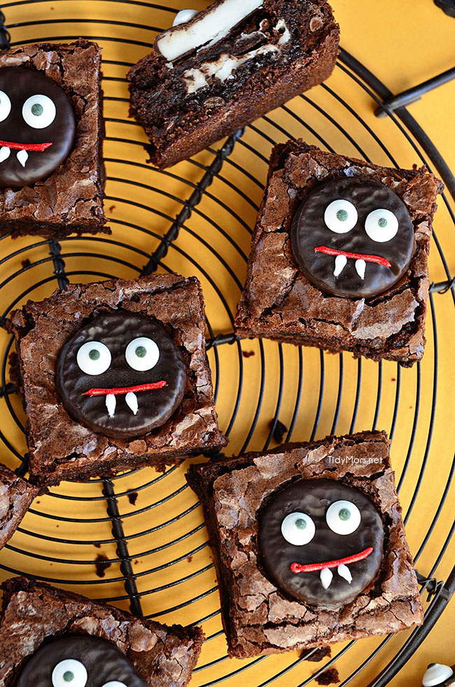 Vampire brownies for Halloween