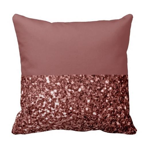 Marsala Glitter Pillow, Zazzle