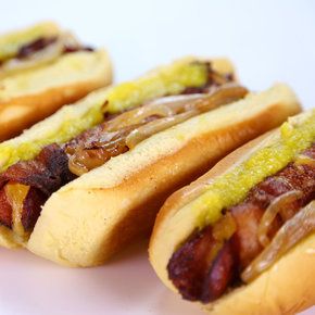 Super Bowl -  Menu - Sandwiches - Michael Symon - Bacon Fried Stuffed Hot Dogs - Mohawk Homescapes