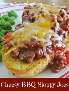 Super Bowl -  Menu - Sandwiches - Cheesy BBQ Sloppy Joes - thecountrycook.net - Mohawk Homescapes