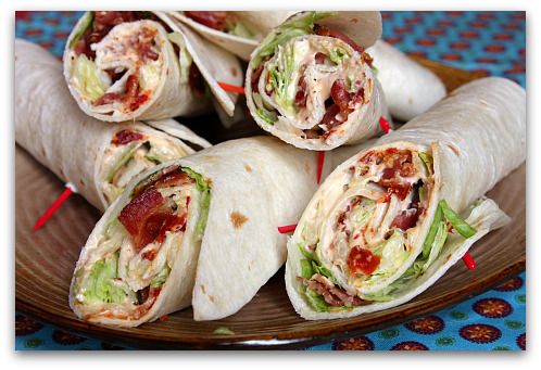 Super Bowl -  Menu - Sandwiches - Football - BLT Wrap - Recipe Girl - Mohawk Homescapes