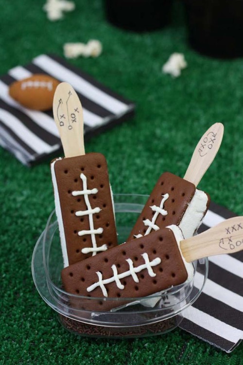 Super Bowl -  Menu - Sandwiches - Football - Ice Cream Sandwich - The Celebration Shoppe - Mohawk Homescapes
