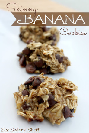 Skinny Banana Cookies, sixsistersstuff.com