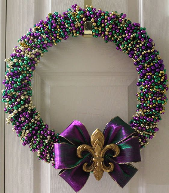 Mardi Gras - Sew Involve Blog - wreath - Heidi Hilton - Mohawk Homescapes