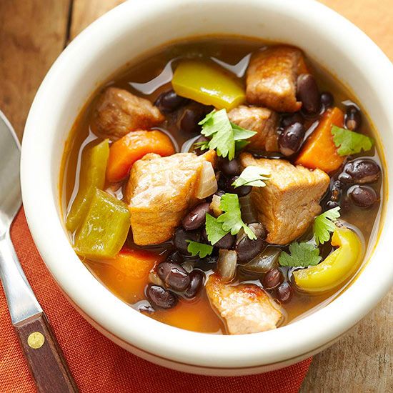 soup - pork black bean - bhg.com - Soups & Stews - Winter Meals - Heidi Milton - Mohawk Homescapes