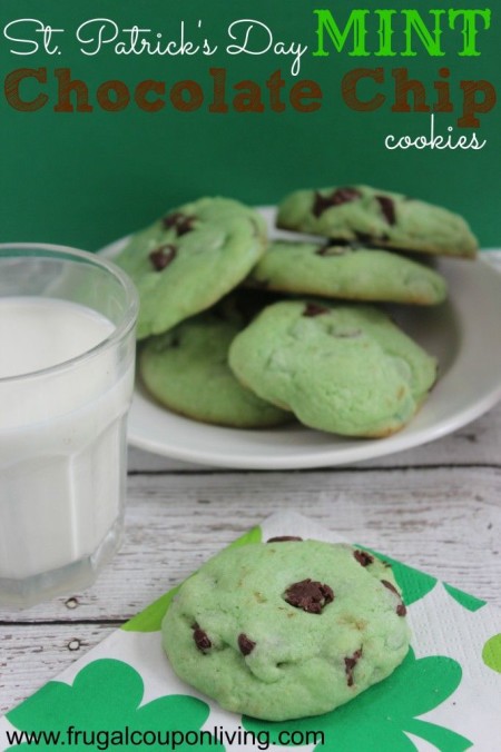 mint_chocolate_chip_cookies - frugalcouponliving.com - Treats & Sweets to Celebrate St. Paddy’s - Mohawk Homescapes