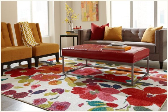 colorful rug - homes and gardens using color - Mohawk Homescapes