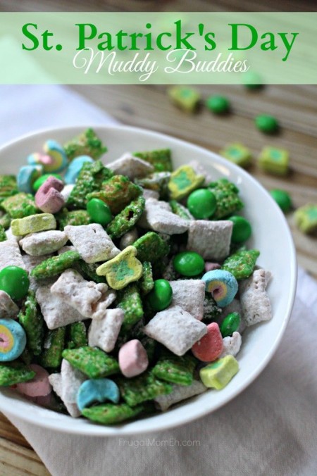 muddy buddies - frugalmomeh.com - Treats & Sweets to Celebrate St. Paddy’s - Mohawk Homescapes