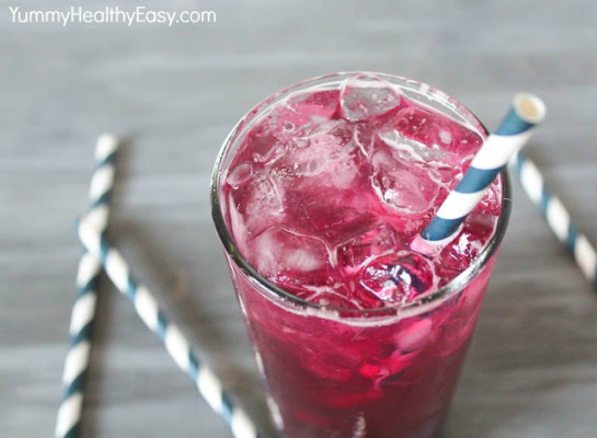 Homemade Soda - Blueberry Soda - YummyHealthyEasy.com - Refreshing Drink Recipes - Mohawk Homescapes
