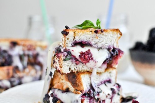 homesweeteats.com - savory fruit dishes - Mohawk Homescapes - grilled fontina blackberry sandwich