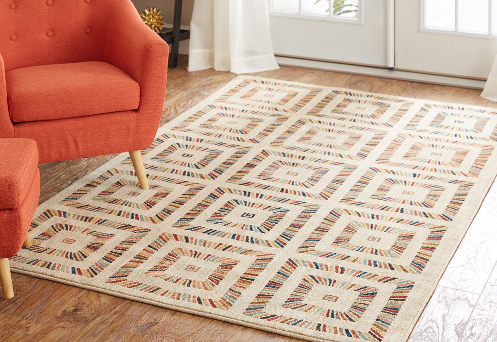 Colorful game room rug from Mohawk Home