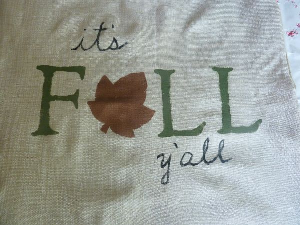 stencil finished - Stencil pillow cover - Fall DIY - Mohawk Homescapes - Heidi Milton