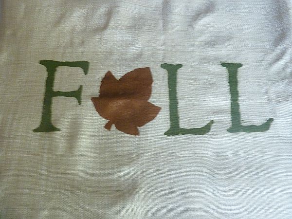 stencil step 2 - Stencil pillow cover - Fall DIY - Mohawk Homescapes - Heidi Milton